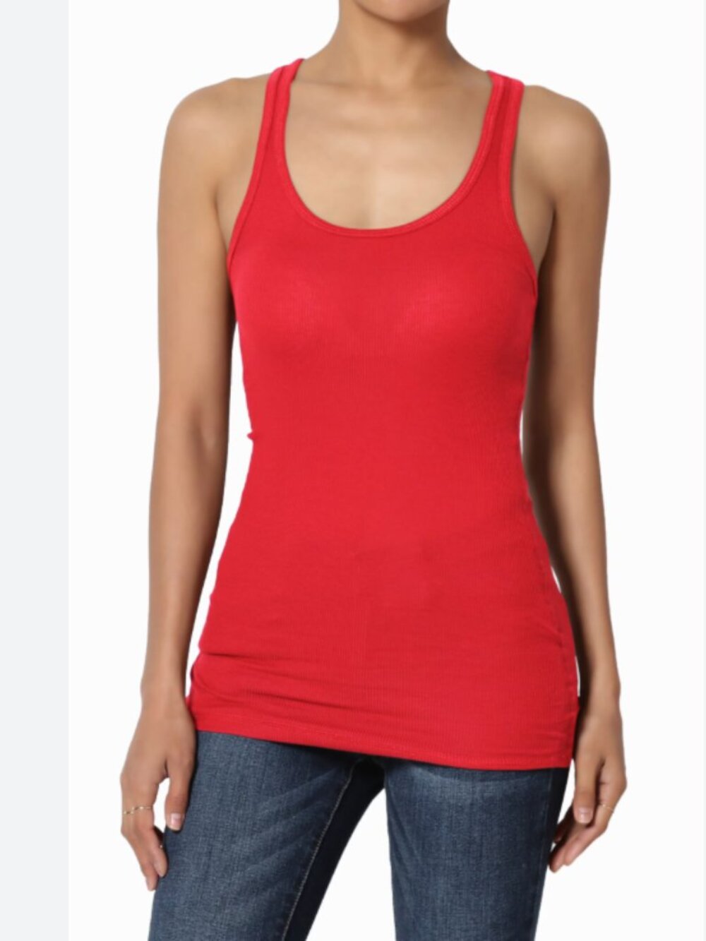 Amazon Essentials Red Scoop Neck Basic Tank Top M